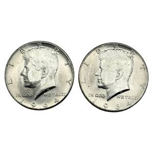 (2) 1964 Silver Kennedy Half Dollar - Higher Grade