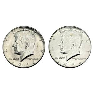 (2) 1964 Silver Kennedy Half Dollar - Higher Grade