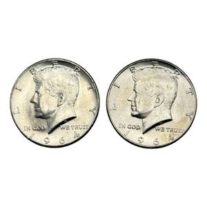 (2) 1964 Silver Kennedy Half Dollar - Higher Grade