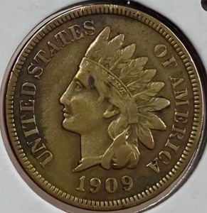 1909 S Indian Head Cent Key Date  Low Mintage 309,000