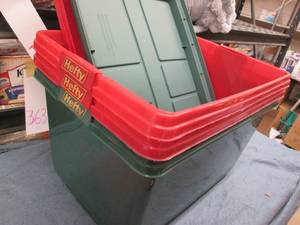 3 Hefty plastic storage totes with ...