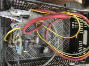 Air powered shear, hose and guages...