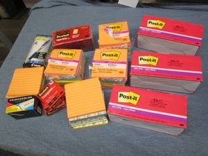 Lot of Post It notes, pens and eras...