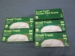 5 30 Packs 4 gallon trash bags with...