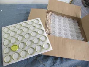 Honey jars with lids and dippers...