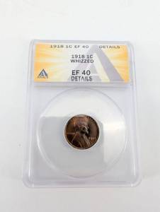 1918 Lincoln Cent 1C - ANACS EF-40 Details