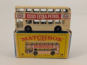 Matchbox Daimler Bus No. 74 - Esso Extra Petrol - Made in England by Lesney