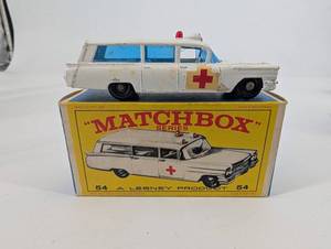 Matchbox Cadillac Ambulance (No. 54) - Lesney - Made in England