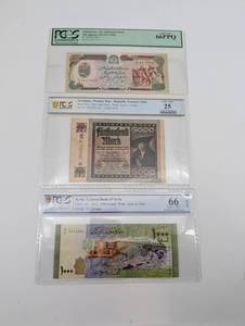 Banknotes Lot of 3 - Afghanistan 500 Afghanis (1990), Weimar Germany 5,000 Mark (1922), Syria 1,000 Pounds (2013), Reichsbanknote 5,000 Mark (1922) (Lot of 4)