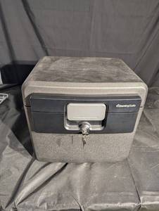 SentrySafe Compact Personal Safe with Key Lock - Small Home Safe, Interior Storage