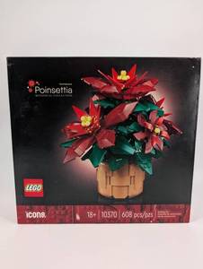LEGO Icons 10370 Poinsettia - Botanical Collection, 608 Pcs, 18 & up