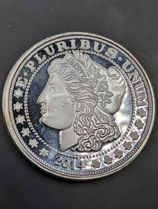 Morgan Design Round - 1 oz .999 Fine Silver - 2014