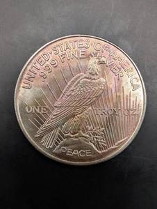 Peace Dollar Design 1oz Silver Round