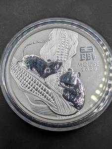 Australia Year Of The Mouse 2020 12 oz Silver Coin 50 Cents 9999 Fine