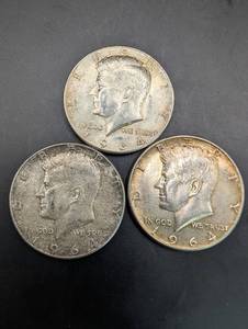 Kennedy Half Dollars 1964 (Lot of 3)