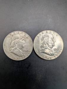 Franklin Half Dollar Pair 1960 & 1963-D