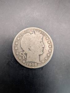 Barber Half Dollar - 1908-D Denver Mint