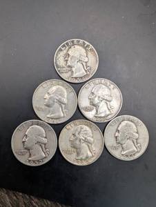 90% Silver Washington Quarters (Lot of 6)