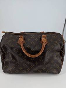 Louis Vuitton Monogram Speedy 30 Bag - Brown Canvas With Vachetta Trim