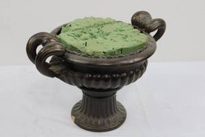 Urn with Handles N2089-TAP - Vintage Rustic Metal Decor 10 x 15