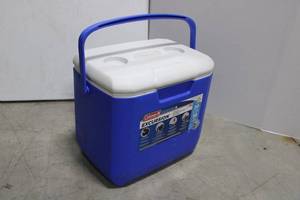 Coleman Excursion 30-Quart Cooler Blue with Cup Holders