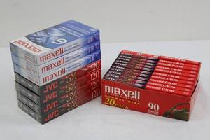 Maxell UR90 90-Min VHS Tapes 20-Pack - JVC SX120 120-Min VHS Tapes 4-Pack - Maxell 6-Hour Standard