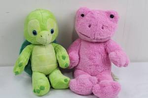 Build-A-Bear Pink Hippo Plush & Turtle Plush - Disney Aulani