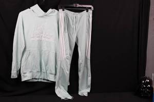 Adidas Mint Green Tracksuit Hoodie & Pants - Size UK L  US L