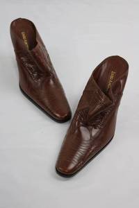 Enzo Angiolini Brown Leather Ankle Boots - Size 6 12 M