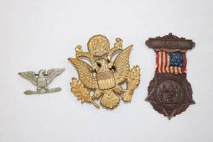 US Eagle Insignia Set - Great Seal Crest, FCL Medal & Eagle Lapel Pin