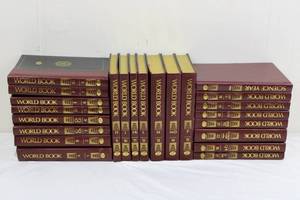 World Book Encyclopedia Set - Burgundy Hardcover Volumes (A-Z) & Science Year