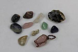 Gemstone Collection Amethyst, Aventurine, Rose Quartz Pendant, Ocean Jasper