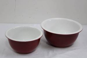 Corelle Coordinates Burgundy Stoneware Bowls - 9-11 diameter
