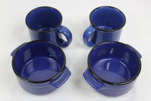 Mugs - Von Pok & Cheng Marlboro Unlimited Blue - Set of 4, DishwasherMicrowave Safe