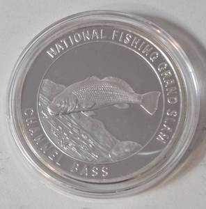 North American Fishing Club Channel Bass Grand Slam Silver Plated Collector Coin - Lot 19