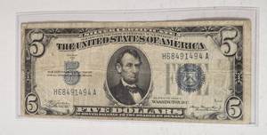 1934A Silver Certificate $5 Blue Note - Silver Certificate - Very Crisp - Lot 29