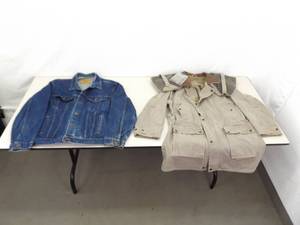 Size 46 Levis Jean Jacket and Large Outback Heavy Hunting Coat