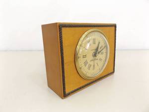 WORKING Mid Century Seth Thomas Wood Alarm Clock