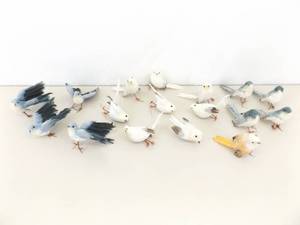 Lot of Vintage Feathered Bird Ornaments