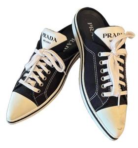 MC - Prada Pointed Toe Sneaker Mules - Size 37