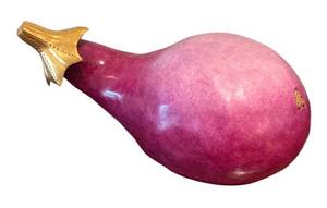 MB - Signed Artisan Crafted Eggplant Figurine