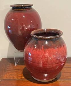 MB - Two Pottery Vases by Elva