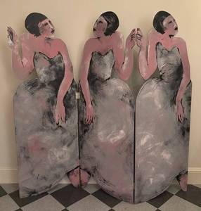 LLR - Three Ladies Triple Panel Screen by Jane Elias