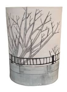 LL - Tree Branch Painted Design Ceramic Vase