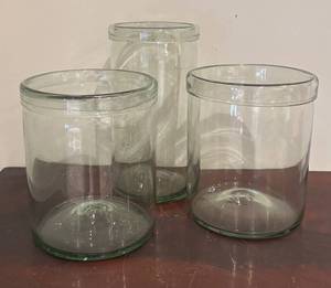 LL - Trio of Thick Glass Vases