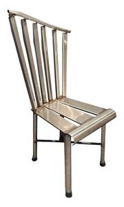 LL - Industrial Metal Chair with Vertical Slats