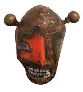 LL - Abstract Metal Head Sculpture