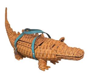 LL - Kate Spade New York Swamped 3D Wicker Alligator Handbag