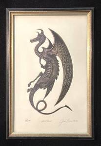 LL - Puff Artist Proof Print - Dragon Silhouette