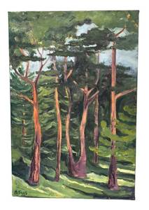 S - Original Forest Landscape Painting by M. Biggs